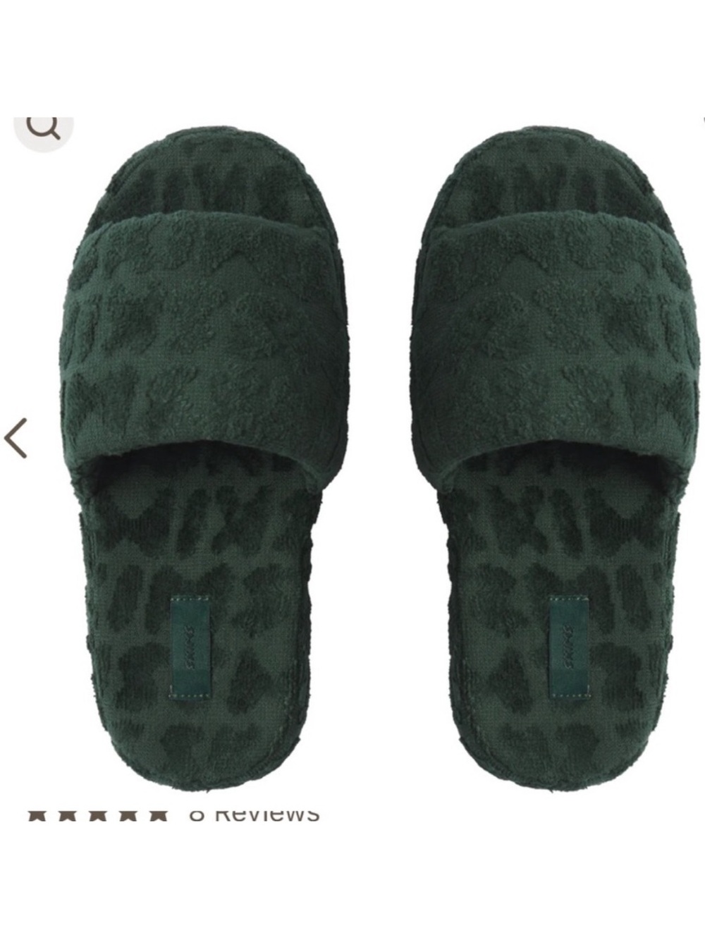 NEW SKIMS TERRY SPA SLIPPERS IN PINE 37 6.5 US